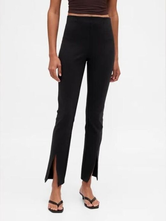 Pants - GAP High Rise Split Hem Pants In Black - Size 12